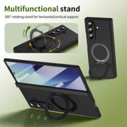 Galaxy Z Fold8 Ultra símahulstur með fingrahring – svart - Image 2
