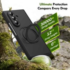 Galaxy Z Fold8 Ultra símahulstur með fingrahring – svart - Image 4