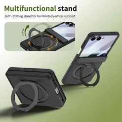 Galaxy Z Flip8 símahulstur með fingrahring – svart - Image 2