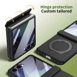 Galaxy Z Flip8 símahulstur með fingrahring – svart - Image 3