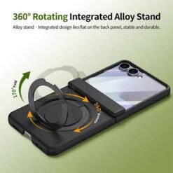 Galaxy Z Flip8 símahulstur með fingrahring – svart - Image 5