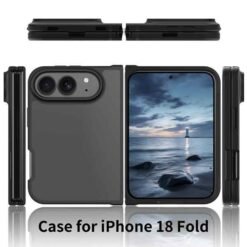 iPhone Fold símahulstur með kontrastlit – svart - Image 2