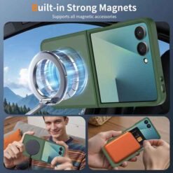 Galaxy Z Flip8 MagSafe símahulstur – dökk grænt - Image 5