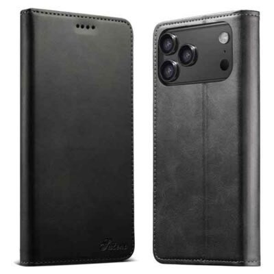 iPhone 18 Pro Max símaveski með kortahólfum – svart