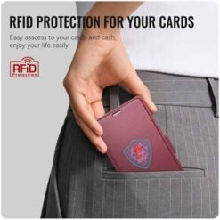 Galaxy A27 símaveski með RFID-vörn – rautt - Image 4