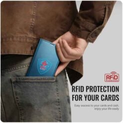 Galaxy A27 símaveski með RFID-vörn – blátt - Image 4