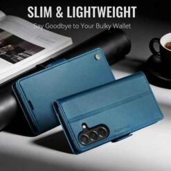 Galaxy A27 símaveski með RFID-vörn – blátt - Image 7