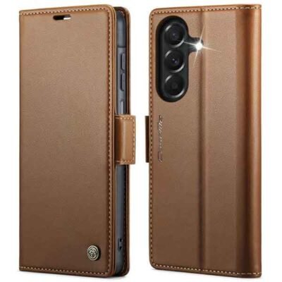 Galaxy A27 símaveski með RFID-vörn – brúnt