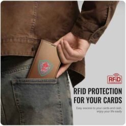 Galaxy A27 símaveski með RFID-vörn – brúnt - Image 4