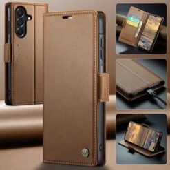 Galaxy A27 símaveski með RFID-vörn – brúnt - Image 6