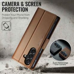 Galaxy A27 símaveski með RFID-vörn – brúnt - Image 8