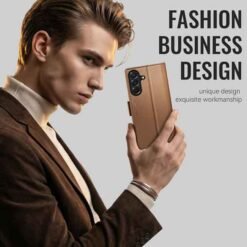 Galaxy A27 símaveski með RFID-vörn – brúnt - Image 10