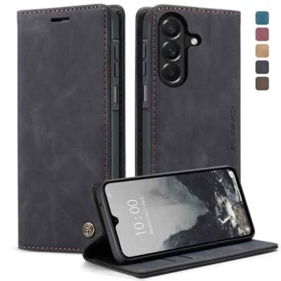 Galaxy A27 símaveski með kortahólfum – svart
