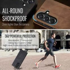 Galaxy A27 símaveski með kortahólfum – svart - Image 9