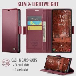 Xiaomi 17T símaveski með RFID-vörn og 3 kortahólfum - Vínrautt - Image 2