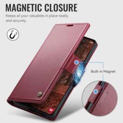 Xiaomi 17T símaveski með RFID-vörn og 3 kortahólfum - Vínrautt - Image 9