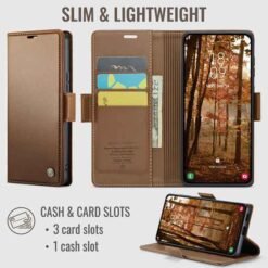 Xiaomi 17T símaveski með RFID-vörn og 3 kortahólfum - Brúnt - Image 2