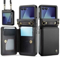 Galaxy Z Flip7 / Flip8 símaveski með RFID-vörn – svart