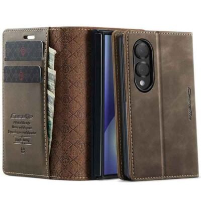 Galaxy Z Fold8 símaveski með RFID-vörn – kaffibrúnt