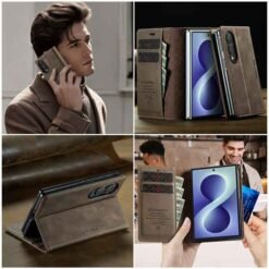 Galaxy Z Fold8 símaveski með RFID-vörn – kaffibrúnt - Image 4