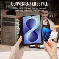 Galaxy Z Fold8 símaveski með RFID-vörn – kaffibrúnt - Image 10