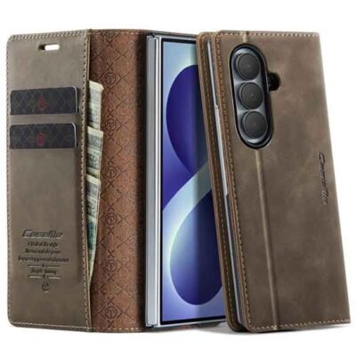 Galaxy Z Fold8 Ultra símaveski með RFID-vörn – kaffibrúnt