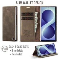 Galaxy Z Fold8 Ultra símaveski með RFID-vörn – kaffibrúnt - Image 2