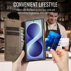 Galaxy Z Fold8 Ultra símaveski með RFID-vörn – kaffibrúnt - Image 11