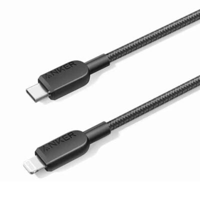 USB-C í Lightning hleðslusnúra 0,9 m – Anker MFi, svört