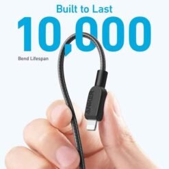 USB-C í Lightning hleðslusnúra 0,9 m – Anker MFi, svört - Image 4