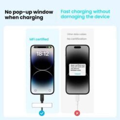 USB-C í Lightning hleðslusnúra 0,9 m – Anker MFi, svört - Image 3