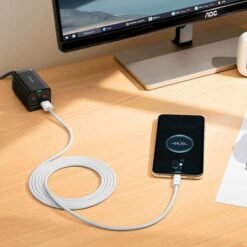 USB-A í USB-C hleðslusnúra 2 m – 100W, hvít – Baseus - Image 9