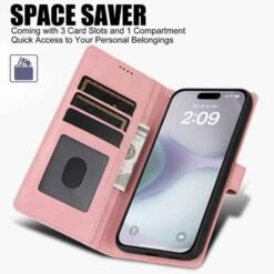 iPhone 16 bleikt símaveski með kortahólfum - Image 6