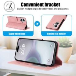 iPhone 16 bleikt símaveski með kortahólfum - Image 7