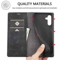 Galaxy A18 svart símaveski með kortahólfum - Image 3