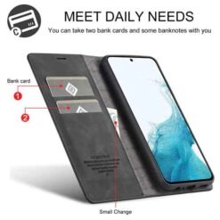 Galaxy A18 svart símaveski með kortahólfum - Image 8