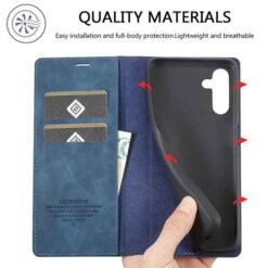 Galaxy A18 blátt símaveski með kortahólfum - Image 3
