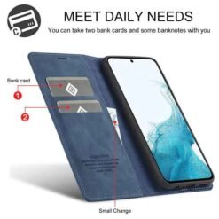 Galaxy A18 blátt símaveski með kortahólfum - Image 8