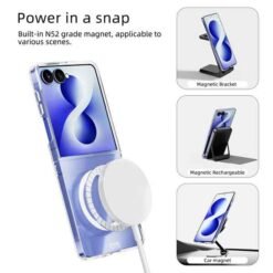 Galaxy Z Flip8 MagSafe símahulstur – glært - Image 2