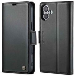 iPhone 16 símaveski með RFID vörn – svart