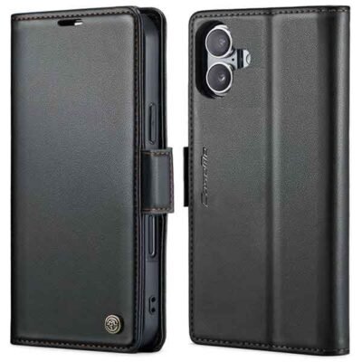 iPhone 16 símaveski með RFID vörn – svart
