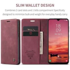 Galaxy A57 Caseme símaveski með kortahólfum - Vínrautt - Image 2