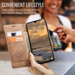 Galaxy A27 Caseme símaveski með kortahólfum - brúnt - Image 4