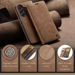 Galaxy A27 Caseme símaveski með kortahólfum - brúnt - Image 5