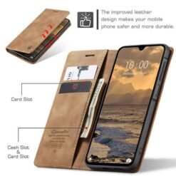 Galaxy A27 Caseme símaveski með kortahólfum - brúnt - Image 6