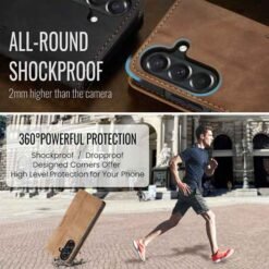 Galaxy A27 Caseme símaveski með kortahólfum - brúnt - Image 9