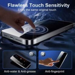 iPhone Fold ytri skjár njósnavörn – hert gler - Image 8