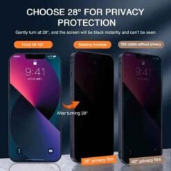 iPhone Fold ytri skjár njósnavörn – hert gler - Image 7