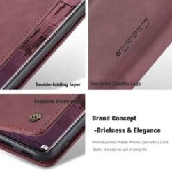 Xiaomi Mi 11 símaveski með 2 kortahólfum - Vínrautt - Image 4