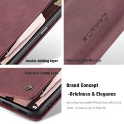 Xiaomi Mi 11 Lite símaveski með 2 kortahólfum - Vínrautt - Image 7
